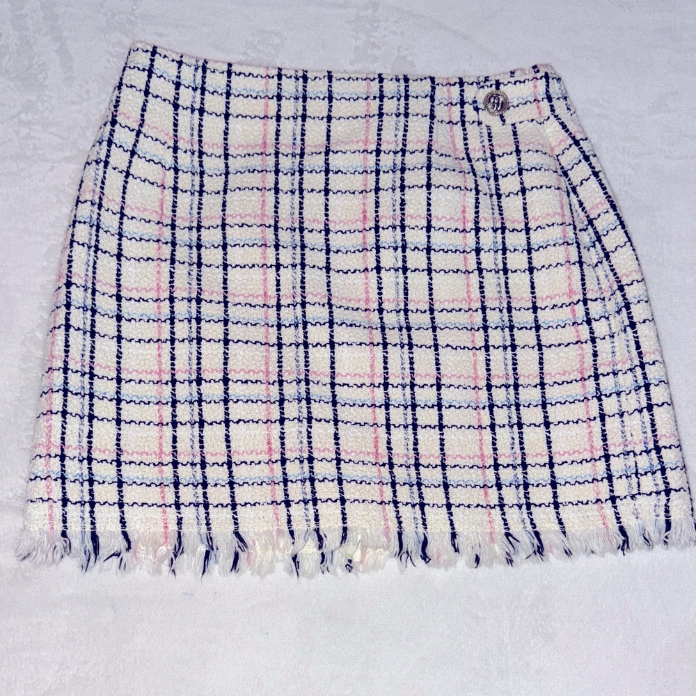 Maje Tweed Plaid Skort NWT